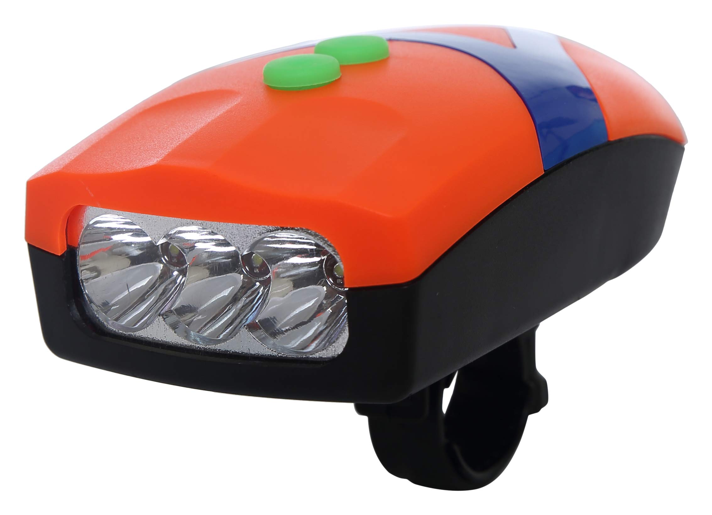 Dark Horse® CE Standard Bicycle 3 LED 3 Mode Front Head Light & Loud Horn Bell, Orange (B07FZWRJJB) Amazon Price History, Amazon Price Tracker