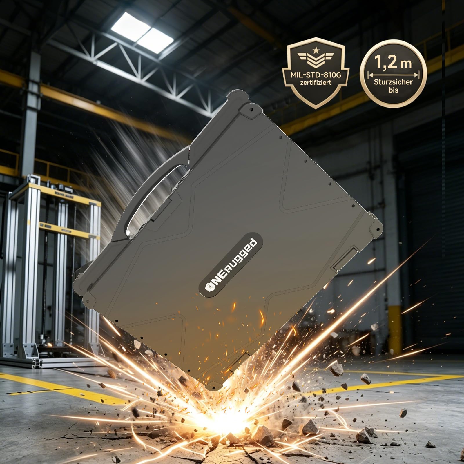 ONRugged - Computer portatile robusto da 14" N14T con Intel i5-1135G7, Win 11 Pro, 16 GB RAM 256 GB SSD, doppio slot SSD, display esterno 1000 nits, doppia batteria da 6300 + 1750 mAh, WiFi 6, IP65