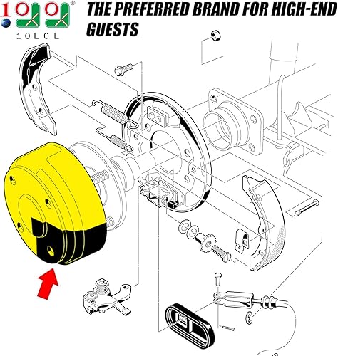 Miniatura 2 de Tambor de freno de carrito de golf para carrito de golf Club Car DS (1995-up) & Precedent (2004-up), pieza de repuesto de cubo de freno 1017911-01