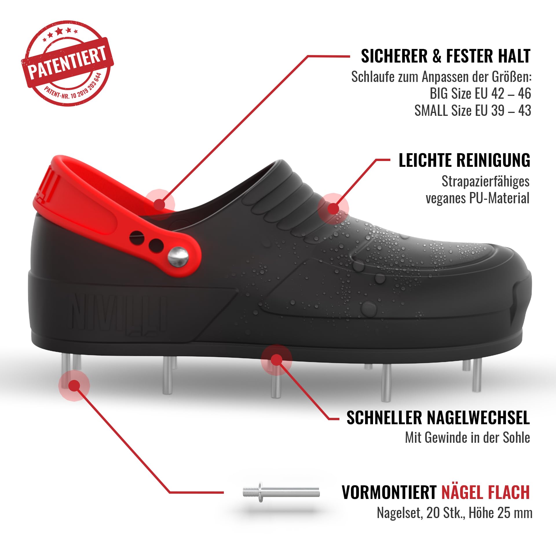 Work - Nagelshuh Clog zum Begehen Aller Epoxi, Nivellier- & Spachtelmassen, Grundierungen, Flüssigabdichtungen & Epoxi