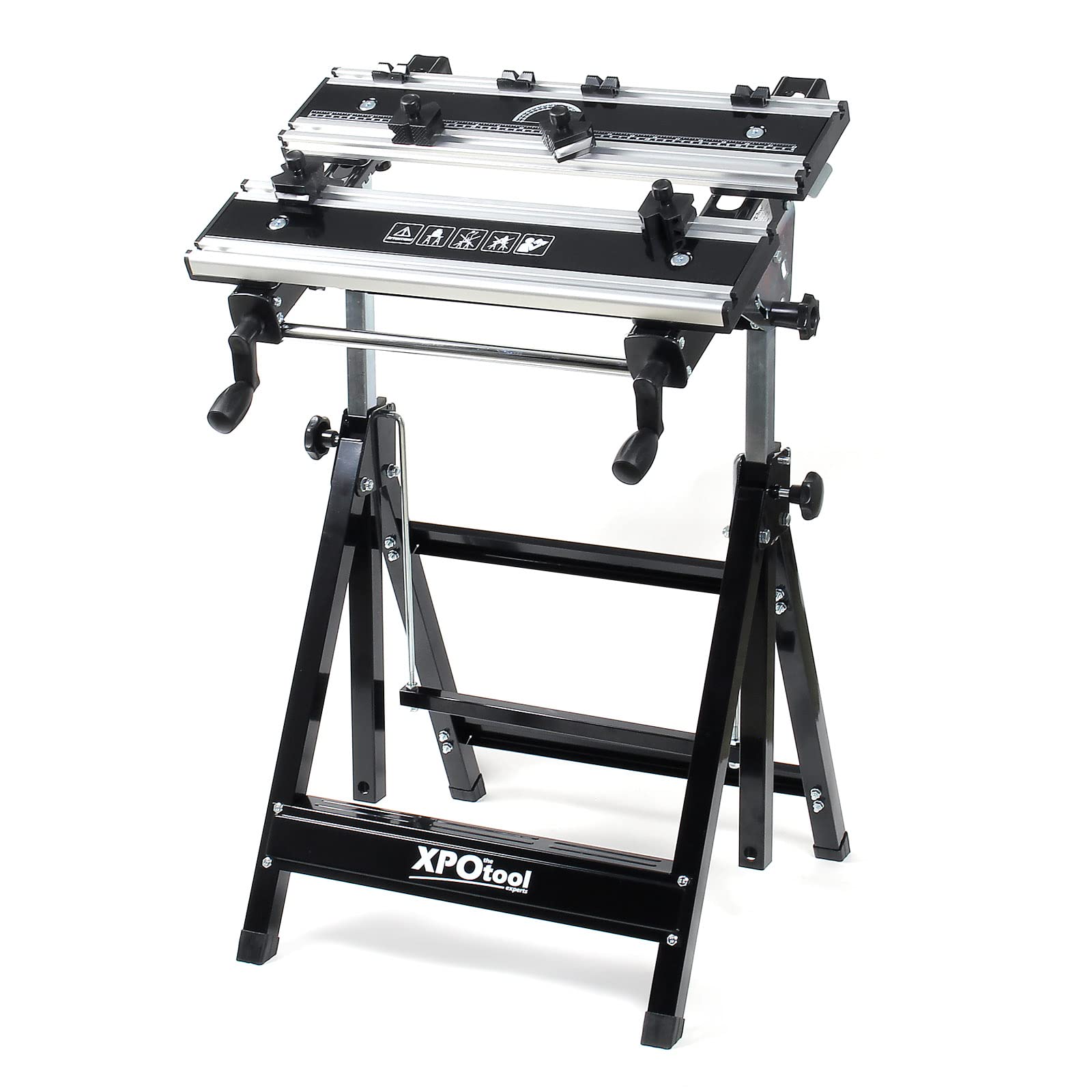 Wiltec Banc Mobile Jusqu’à 100 kg Établi Pliable à Hauteur réglable 77-107cm Inclinaison réglable
