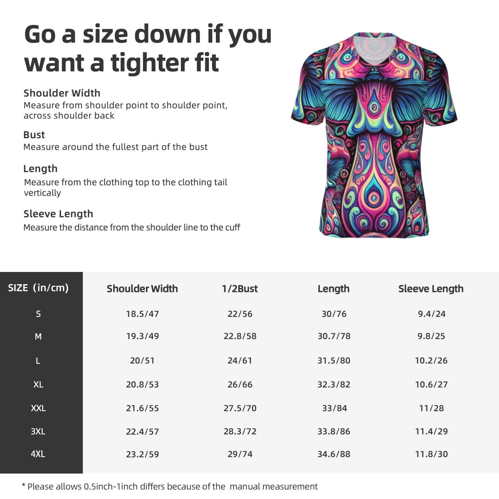 Stylish Athletic Sports Jersey Cyberpunk-Mushrooms-with-Eyes Men's Rugby Jersey Large Black