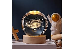 3D Crystal Ball Night Light with LED Light Base