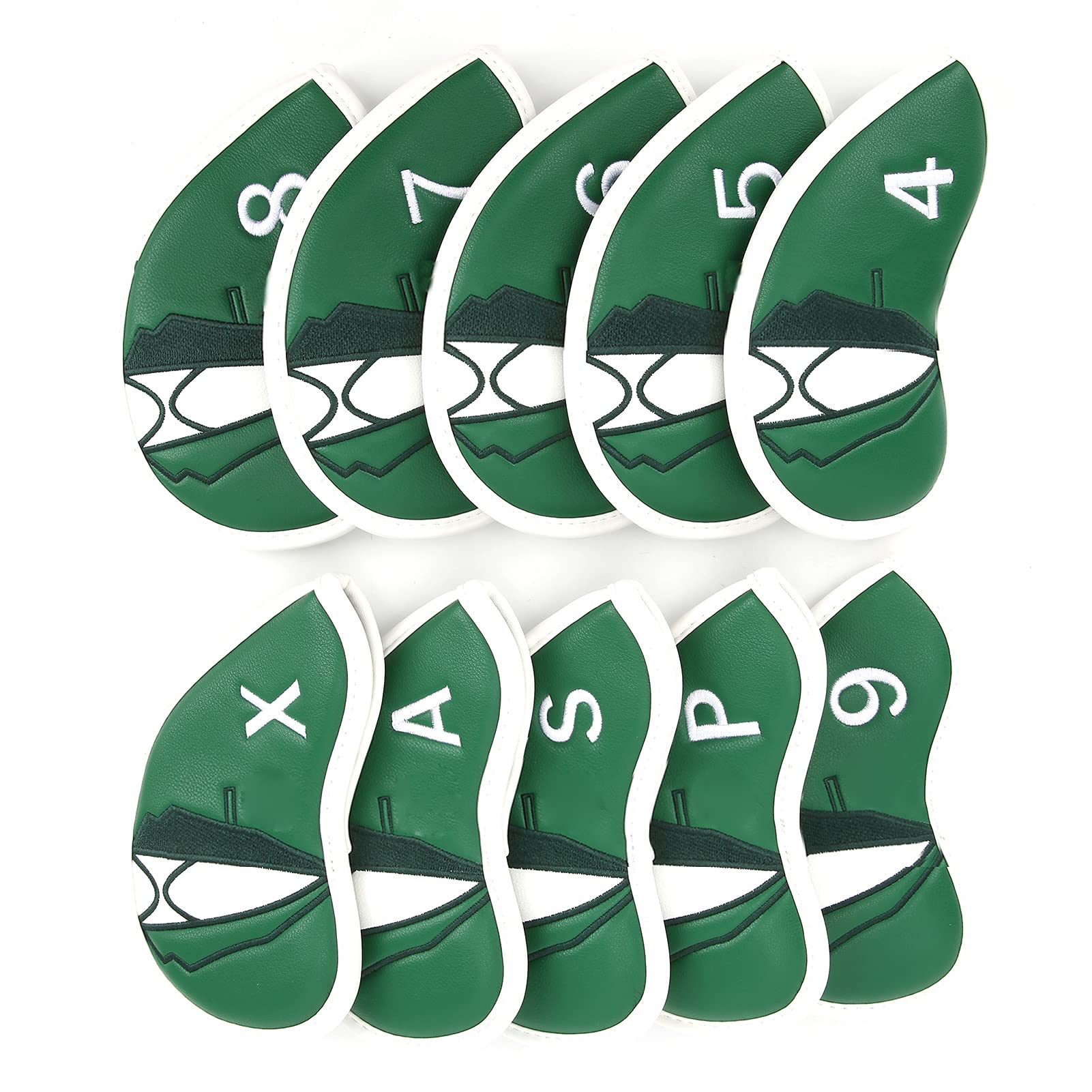 10 Unidades de Fundas para Cabezas de Palos de Golf, Juego de Fundas Impermeables y a Prueba de Polvo con Interior de Felpa numerado, Protector de Palos de Golf de Tela PU Gruesa