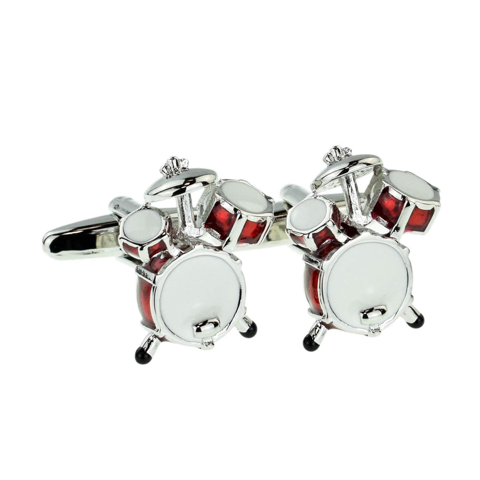 Red Drum Kit Cufflinks Presented in a Cuffinks Box