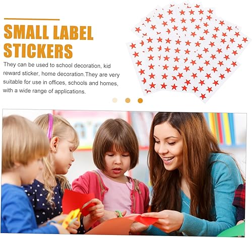 Miniatura 8 de TEHAUX 1400 calcomanías de etiquetas adhesivas de estrellas para pared, calcomanías de bricolaje para guardería, etiqueta triangular, carpetas de