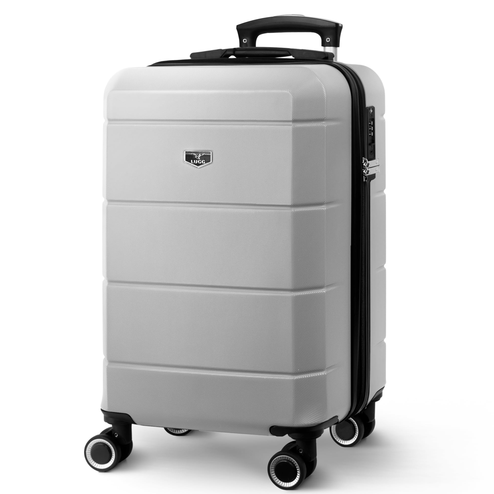 LUGG - Jetset 40cm Suitcase - 40x30x20cm- Ryanair Compatible - Underseat Size - Hard Shell ABS - Spinner & Removable Wheels - Lightweight Travel Luggage- Cream/Brown — view 311