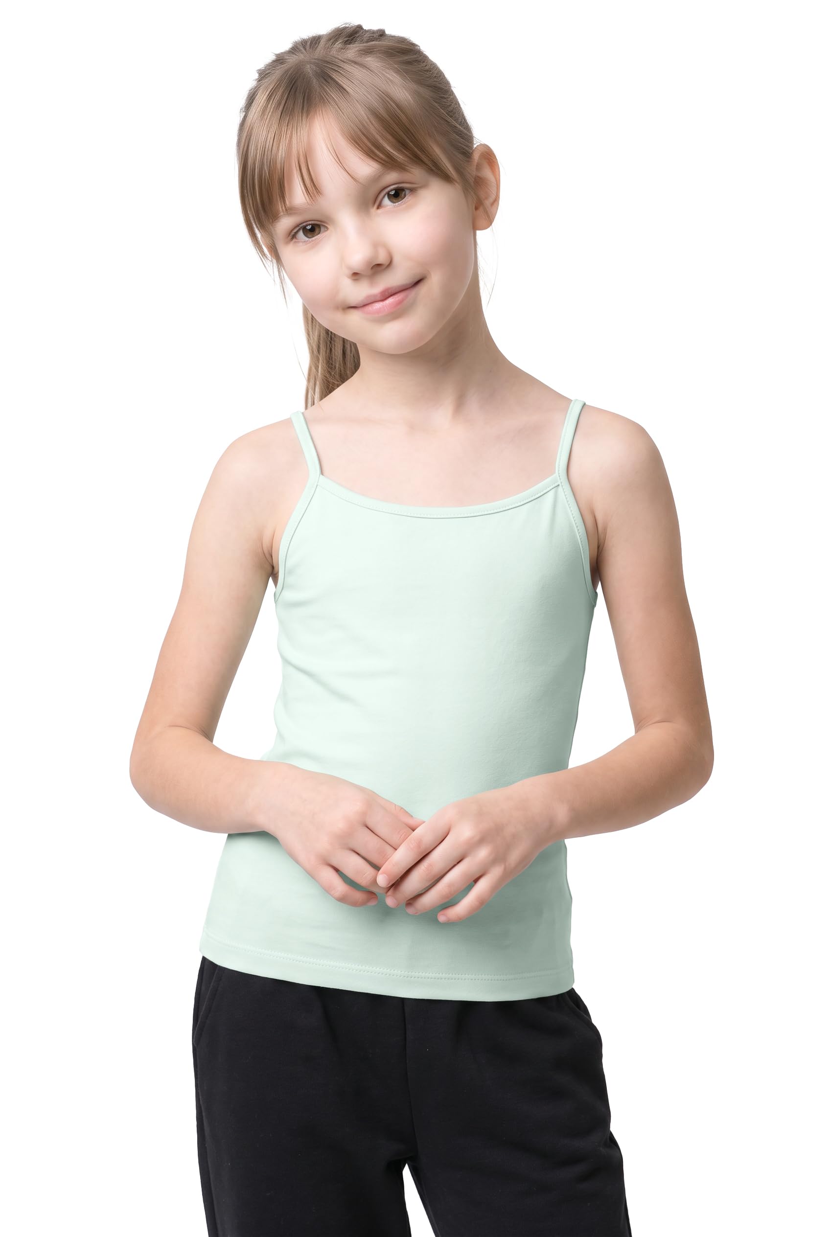 Kurve Girl’s Sleeveless Tank Top – Stretch Undershirts Cami Camisole, UV Protective Fabric, Rated UPF 50+ (Made in USA)
