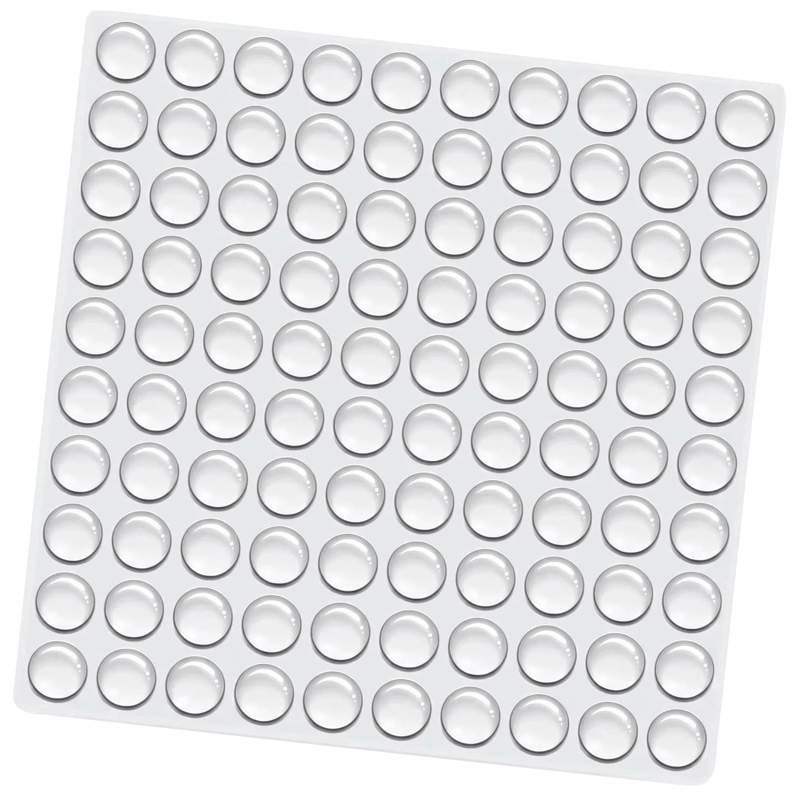 Zivvy Transparent 100Pcs Clear Rubber Feet,10Mm Silicone Bumpers Adhesive Buffer Pads, Self Adhesive Door Stop, Silicone Furniture Pads Rubber Pads For Furniture Glass Drawer Tables Door Small Appliances