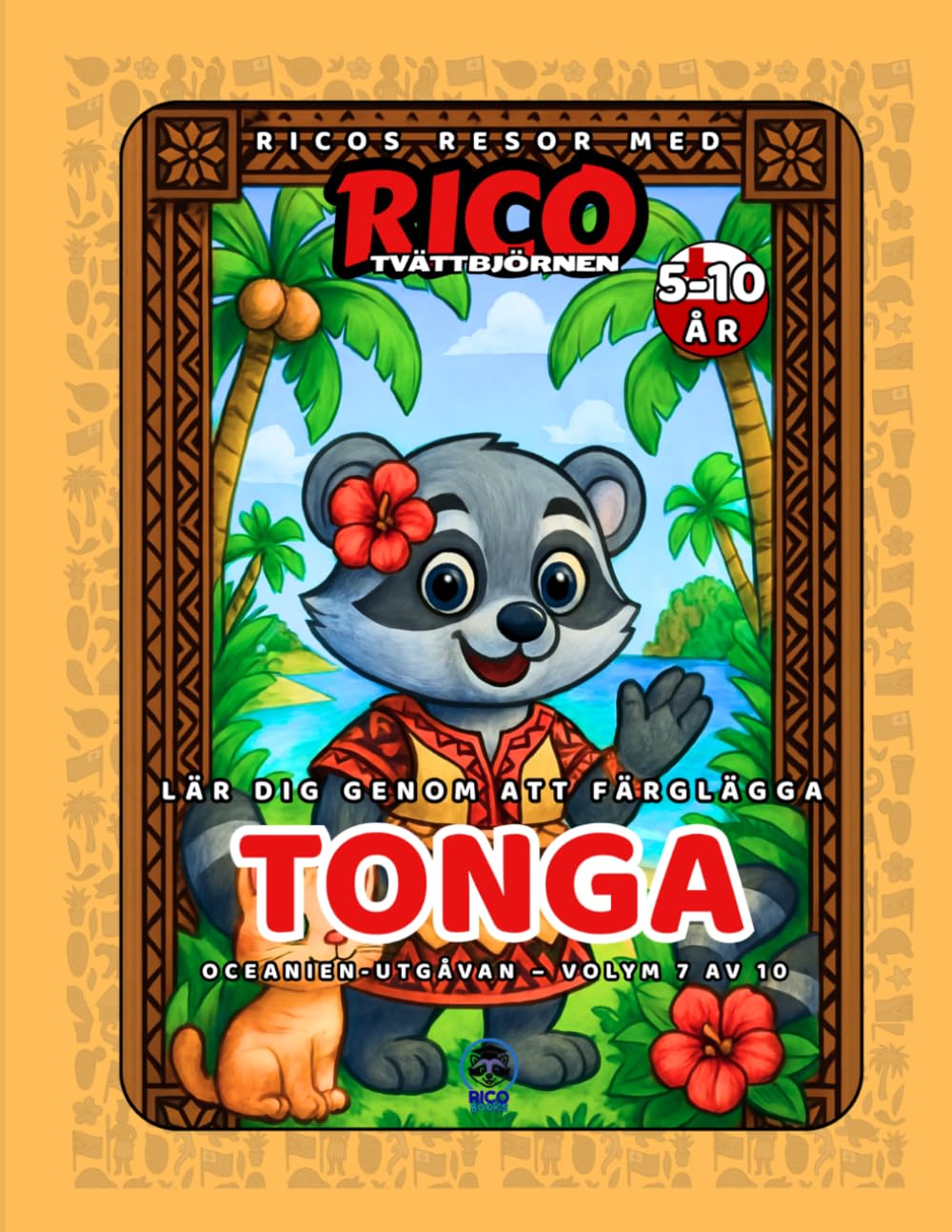 Tonga – Målarbok för barn (5–10 år) | Ricos Resor – Oceanien Vol. 7