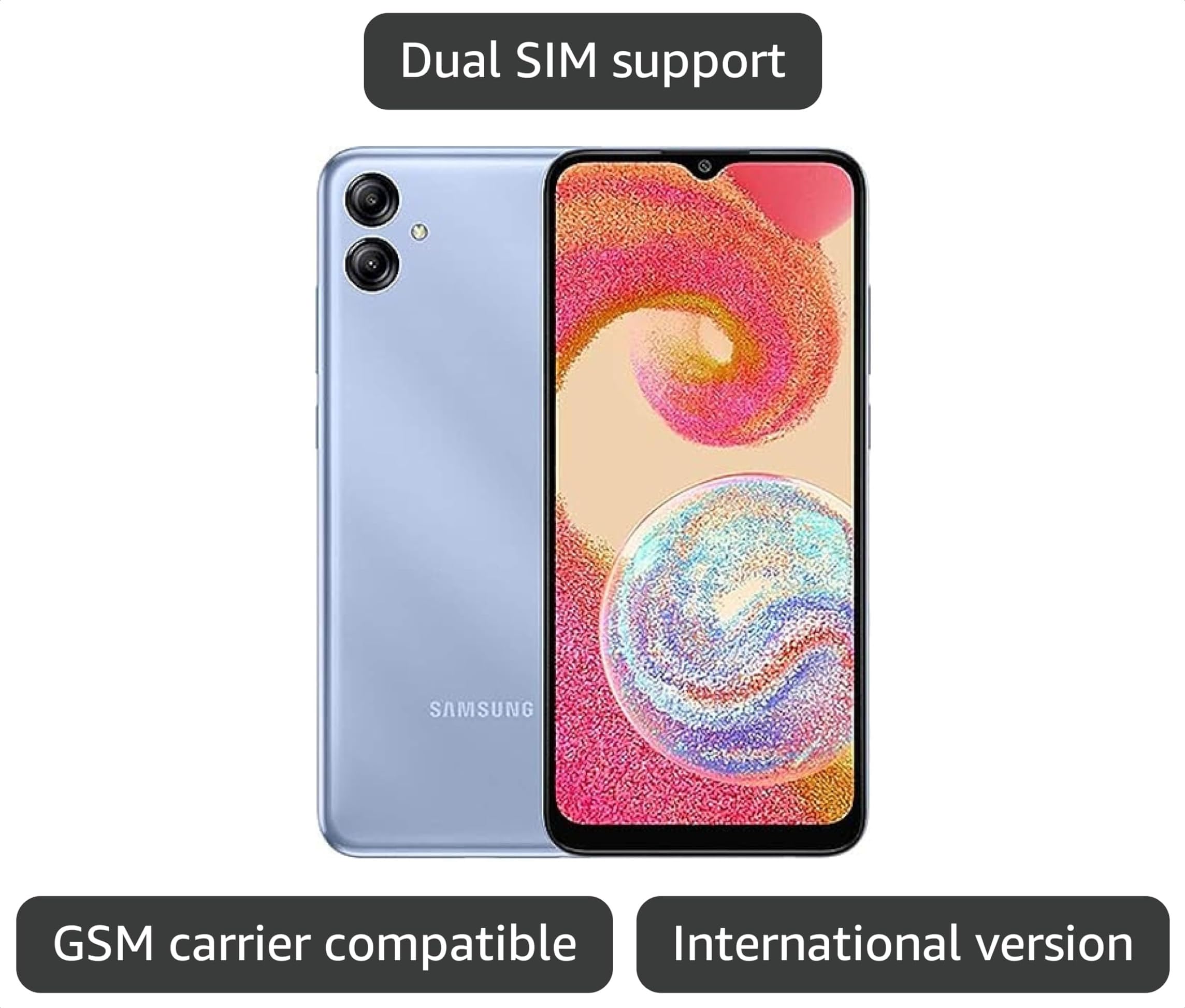 Amazon.com: SAMSUNG Galaxy A04e (SM-A042M/DS) Dual SIM 32GB, 6.5