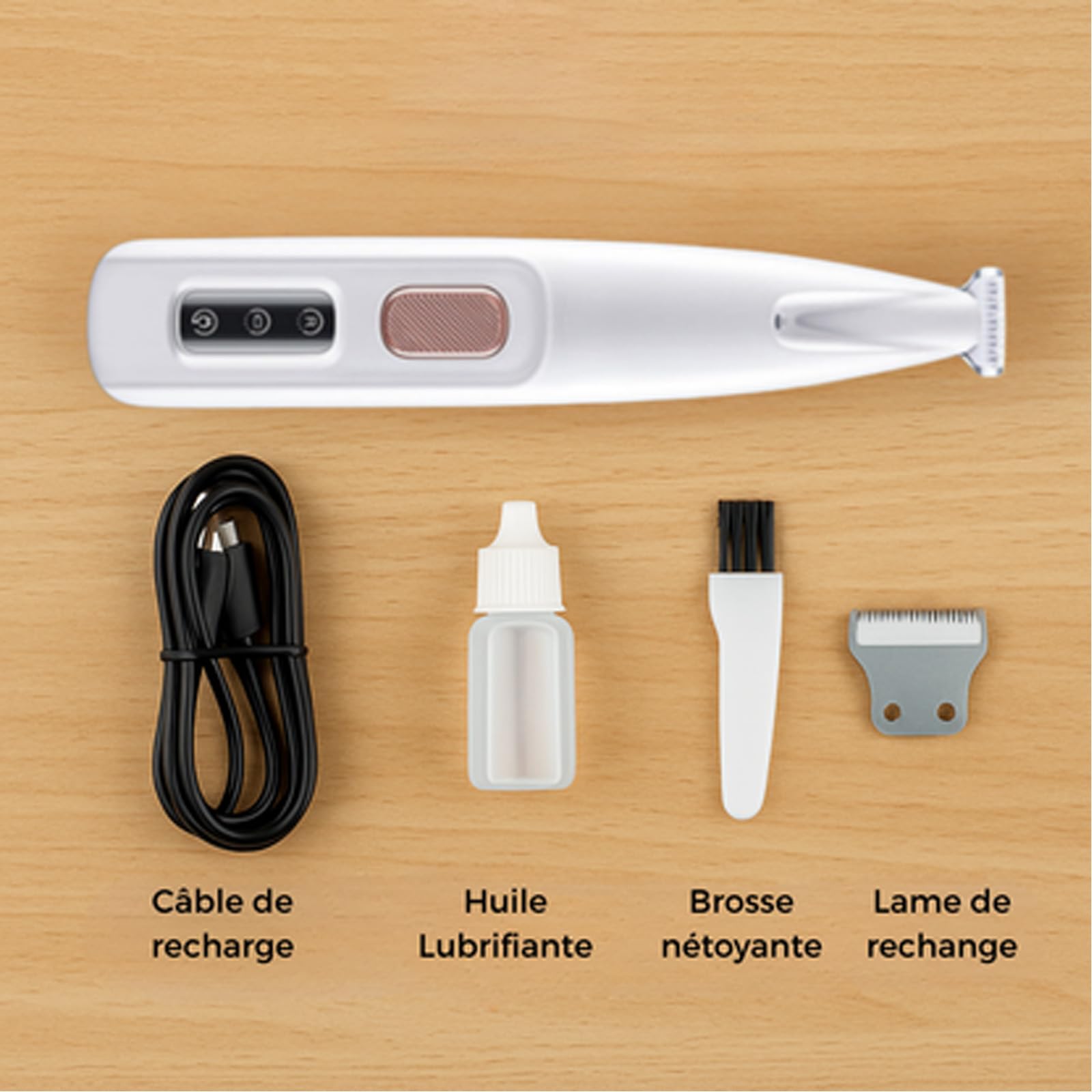 Tondeuse de précision pour chat, Tondeuse pour chien, sans vibration, Légère et ergonomique, Prenez soin de ses zones sensibles, Toilettage sans stress (1PC)