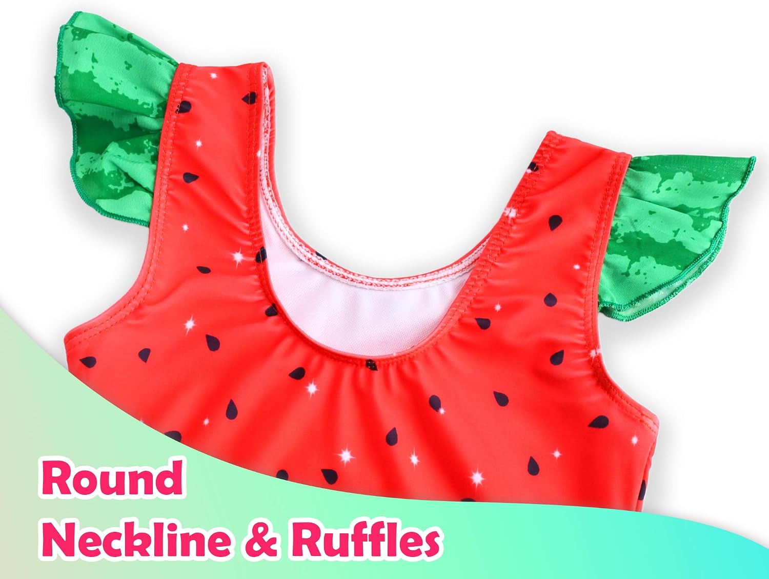 Girls Bathing Suit One Piece Swimsuits Ruffles Swimwear with Skirt UPF 50+ Sun Protection for Kids Child Beach