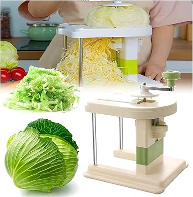 zornik キャベツスライサー スライサー 千切りスライサー キャベツ千切りスライサー 野菜スライサー 野菜カッター きゃべつスライサー 手動 0-10mm 回転式 業務用・家庭用 野菜/果物/ポテト/キュウリ/人参/レモン/葱/ 304#ステンレス鋼 (大きい)