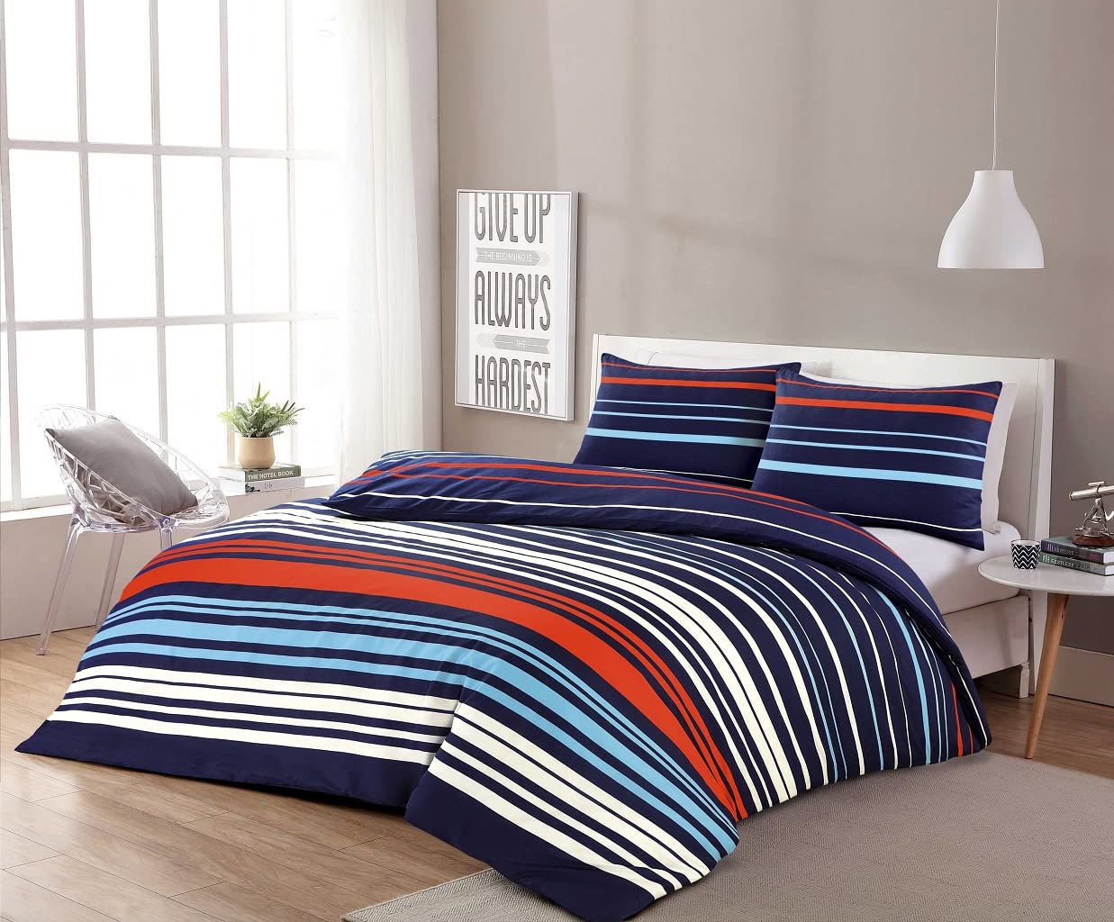 HOME ACE Pedro Multi Printed Double Duvet Cover Set - Easy Care Poly Cotton Double Bed Quilt Cover Bedding Set - 200CM x 200CM with 2 Pillowcases 50CM x 75CM โ image 1