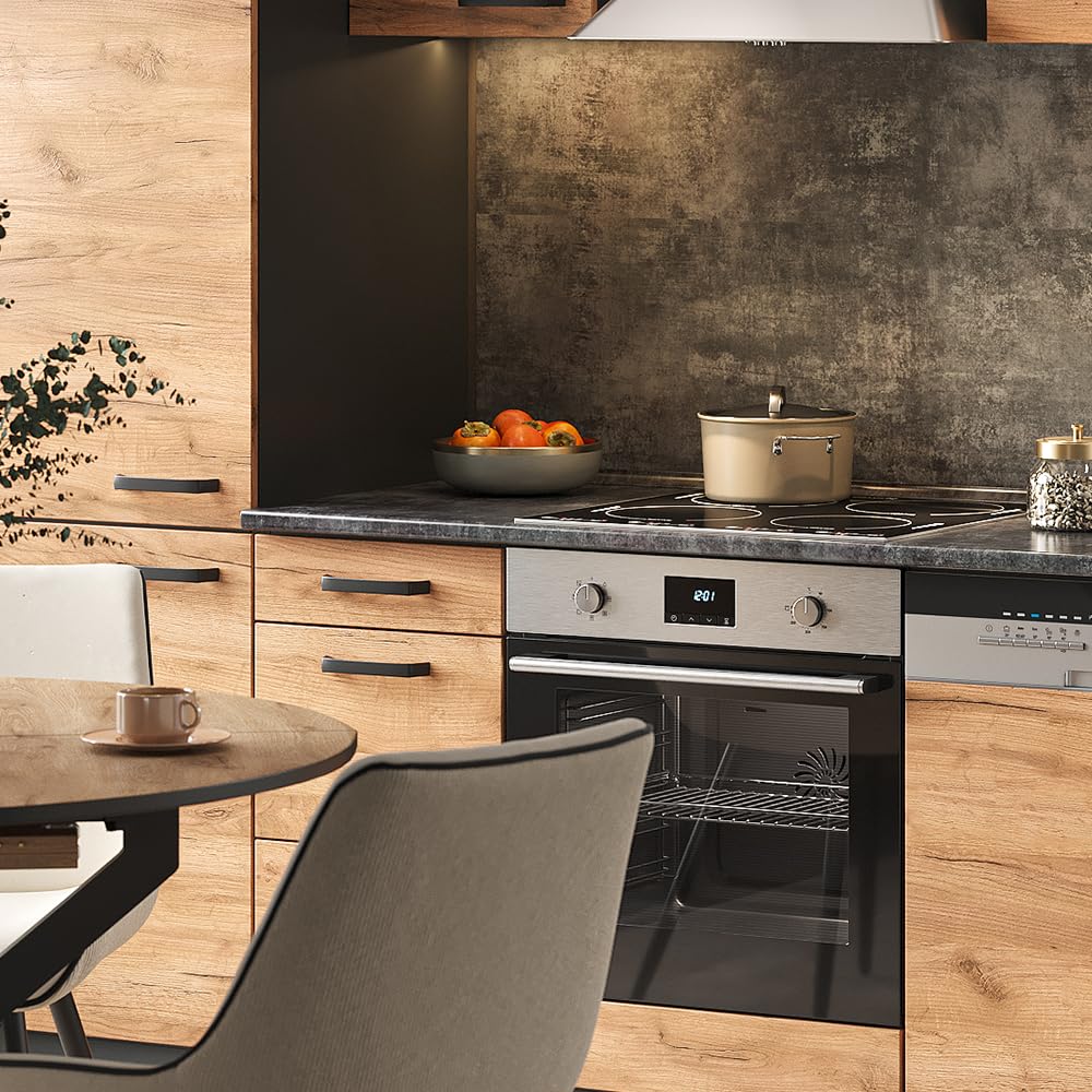 Cuisine D'angle Rick 270 Cm – Anthracite Et Chêne – Moderne – Vicco – Neuve