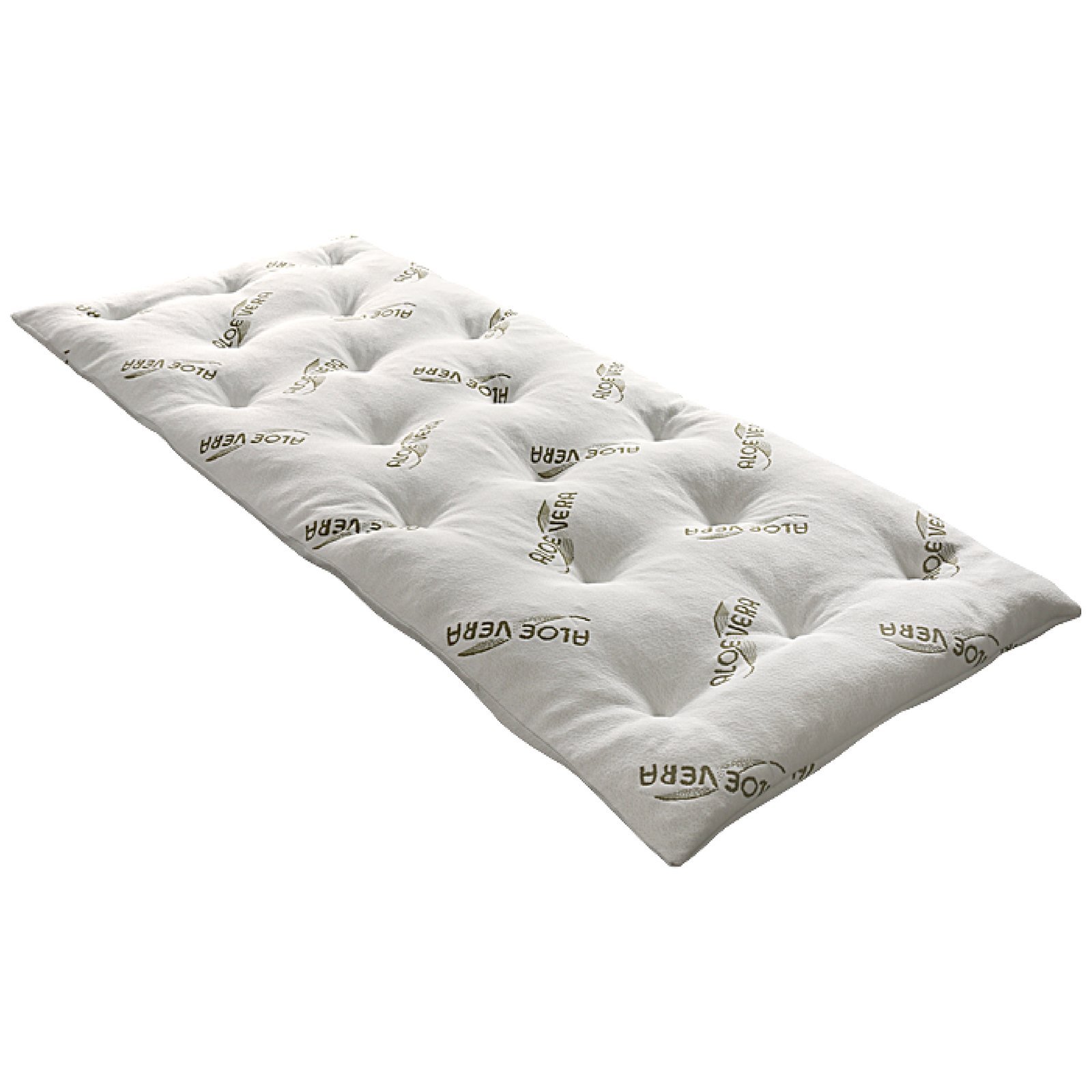 EVERGREENWEB - Topper Colchón Individual 90x200 cm viscoelástico con Forro de Aloe Vera, Cubrecolchón, Corrector de colchón, Futón Suave y Ortopédico STARLES