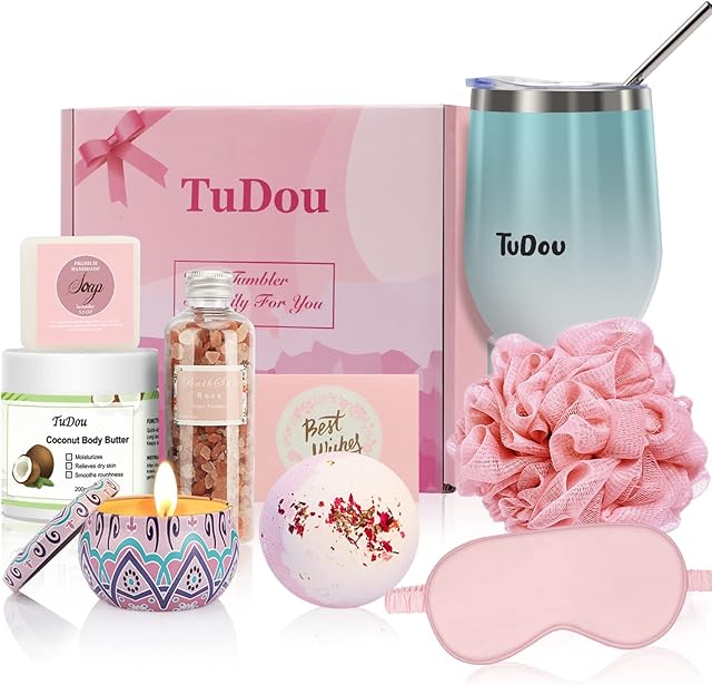Birthday Pamper Gifts for Women, Unique Self Care Package Relaxation Spa Bath Set for Her, Wellbeing Get Well Soon Gifts for Women, Ladies Pamper Hamper Christmas Gifts for Mum, Sister, Friends, Wife