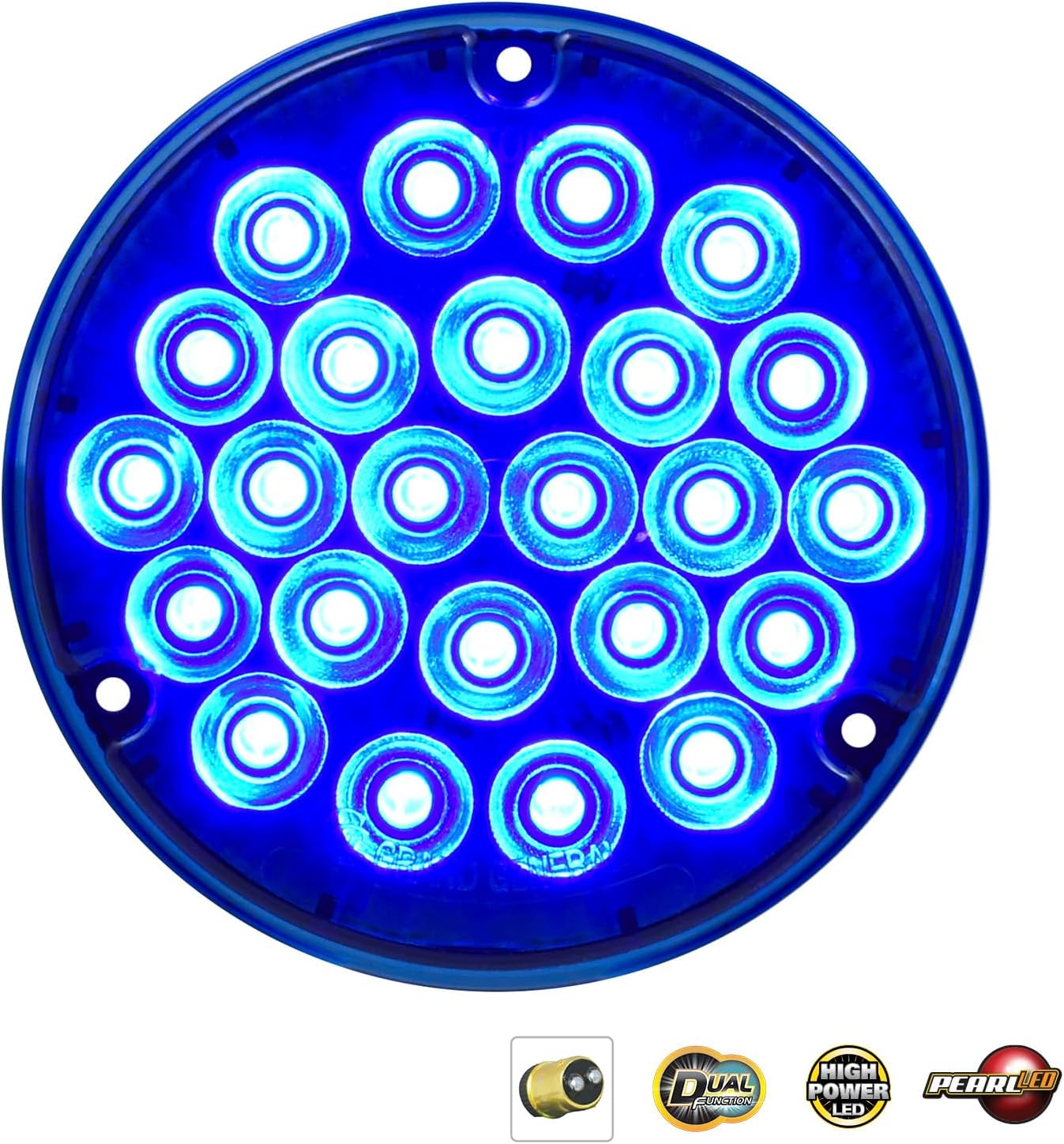 GG Grand General 87562 4 inches Pearl Blue/Blue 24 LED Sleeper Light with 1157 Plug