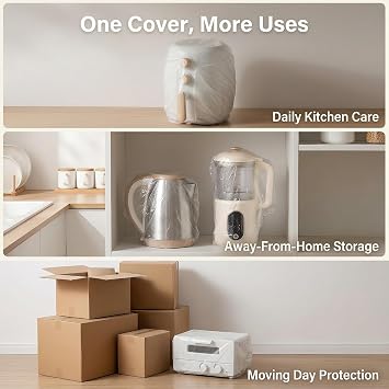 10 Pcs Thickened Disposable Dust Cover, Kitchen Appliance Covers, Clear Universal Elastic Small Appliance Covers, Elastic Household Kitchen Appliance Dust proof Protective Cover