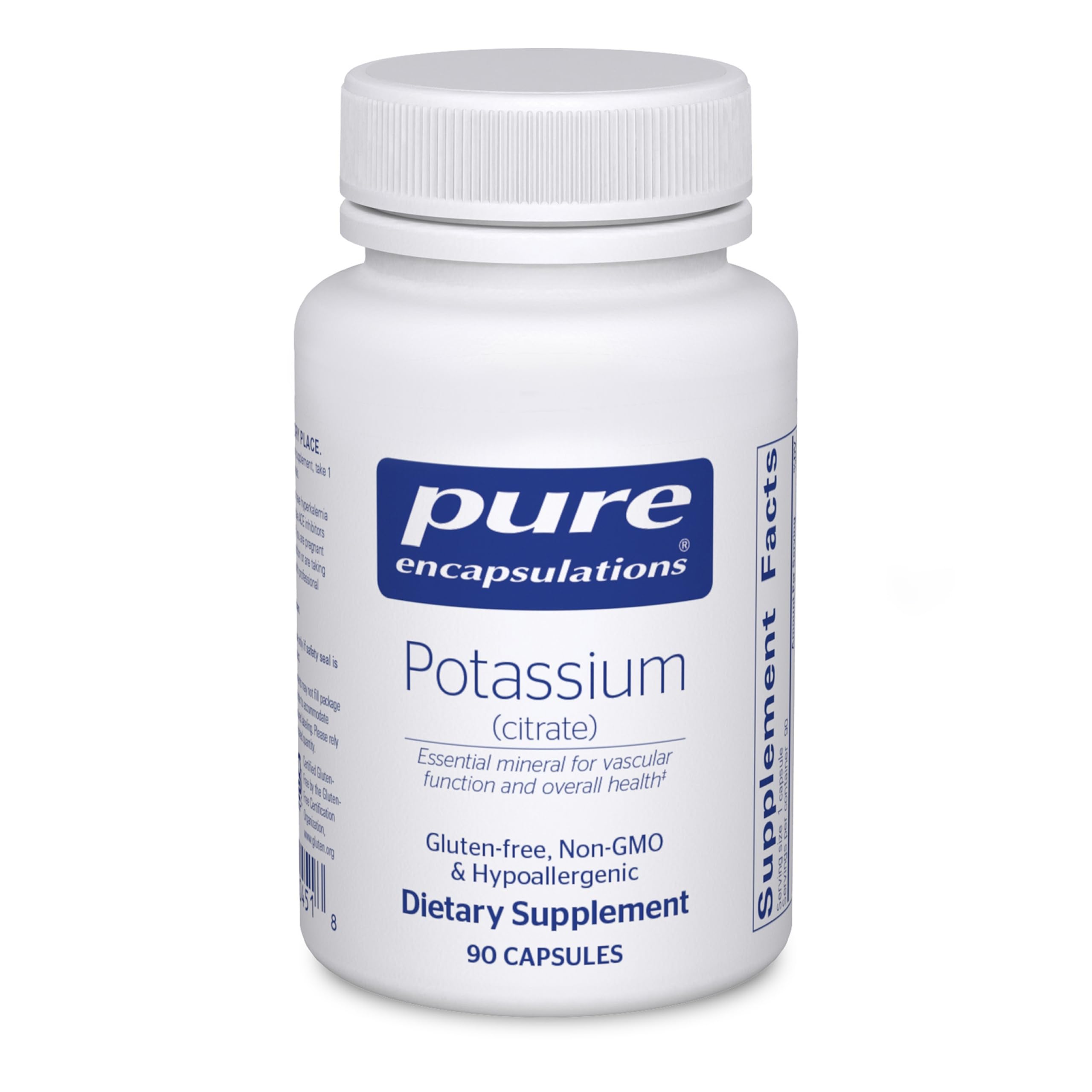Potassium (Citrate) - Essential Mineral for Vascular Function and Overall Health* - 90 Capsules