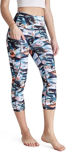 Miniatura 82 de ODODOS - Leggings tipo capri de mujer, no se traslucen y modelan el abdomen, con cintura alta y bolsillos; para hacer yoga, atletismo, ejercicio