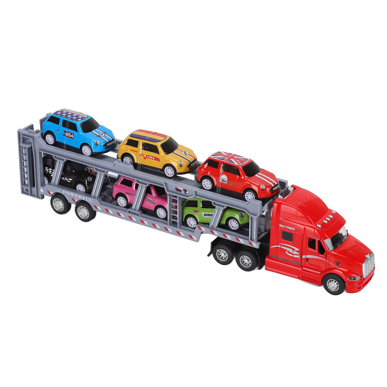 Kids Transport Truck, Detachable Carrier Truck Toy with Six Cars for 3 Years Old