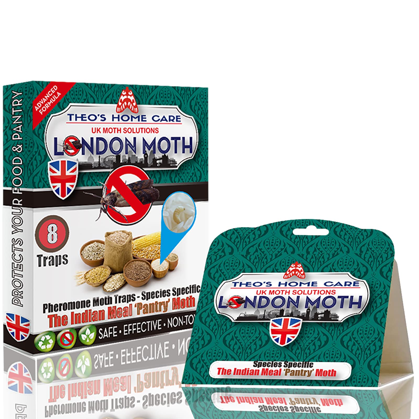 Buy Theo's Home Care LONDON MOTH PANTRY MOTH TRAPS 8 x Pantry Moth