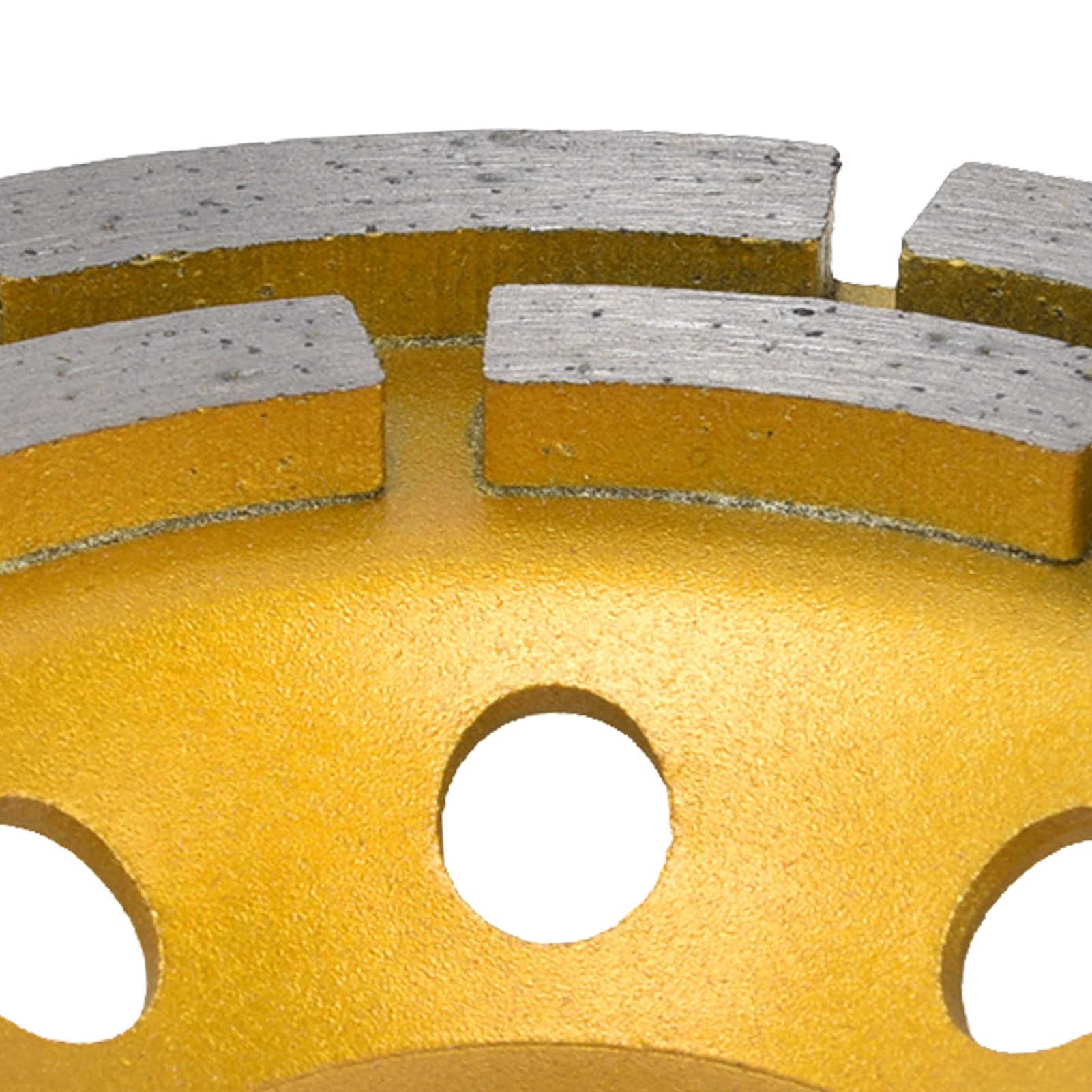 Gemstone Cup Double Row Grinding Wheel for Concrete Granite Stone Marble, Gemstone Concentration, Durably Heat Treated Steel, Fast Cutting, Air Holes to Reduce (115mm)