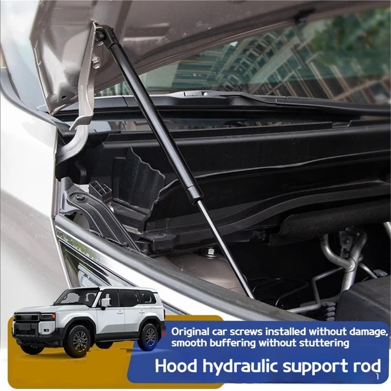 Pasuje do Toyoty Land Cruiser LC250 Pasuje do Prado 2024-2025 Sprężyna gazowa, przednia maska silnika, hydrauliczny podnośnik pręta Gas Struts