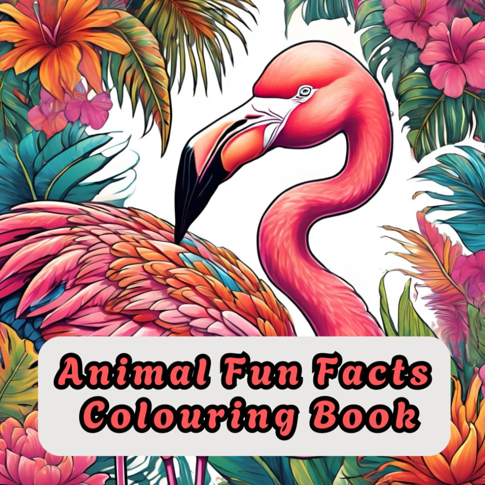Animal Fun Facts: Colouring Book For Adults and Teens: Relax and Explore the Beauty of Nature with Thick, Easy-to-Colour Designs and Fascinating Details