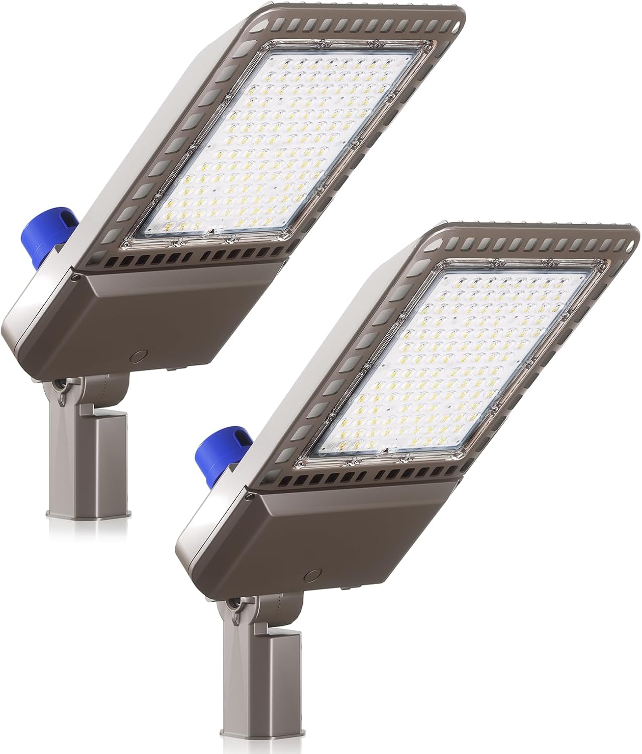 YXL LED Parking Lot Light, 300W LED Shoebox Light with Dusk to Dawn Photocell,42,000LM 5000K Daylight Slipfitter Mount, IP65 Waterproof Parking Lot Light for Parking Lot Street Roadway, 2pack