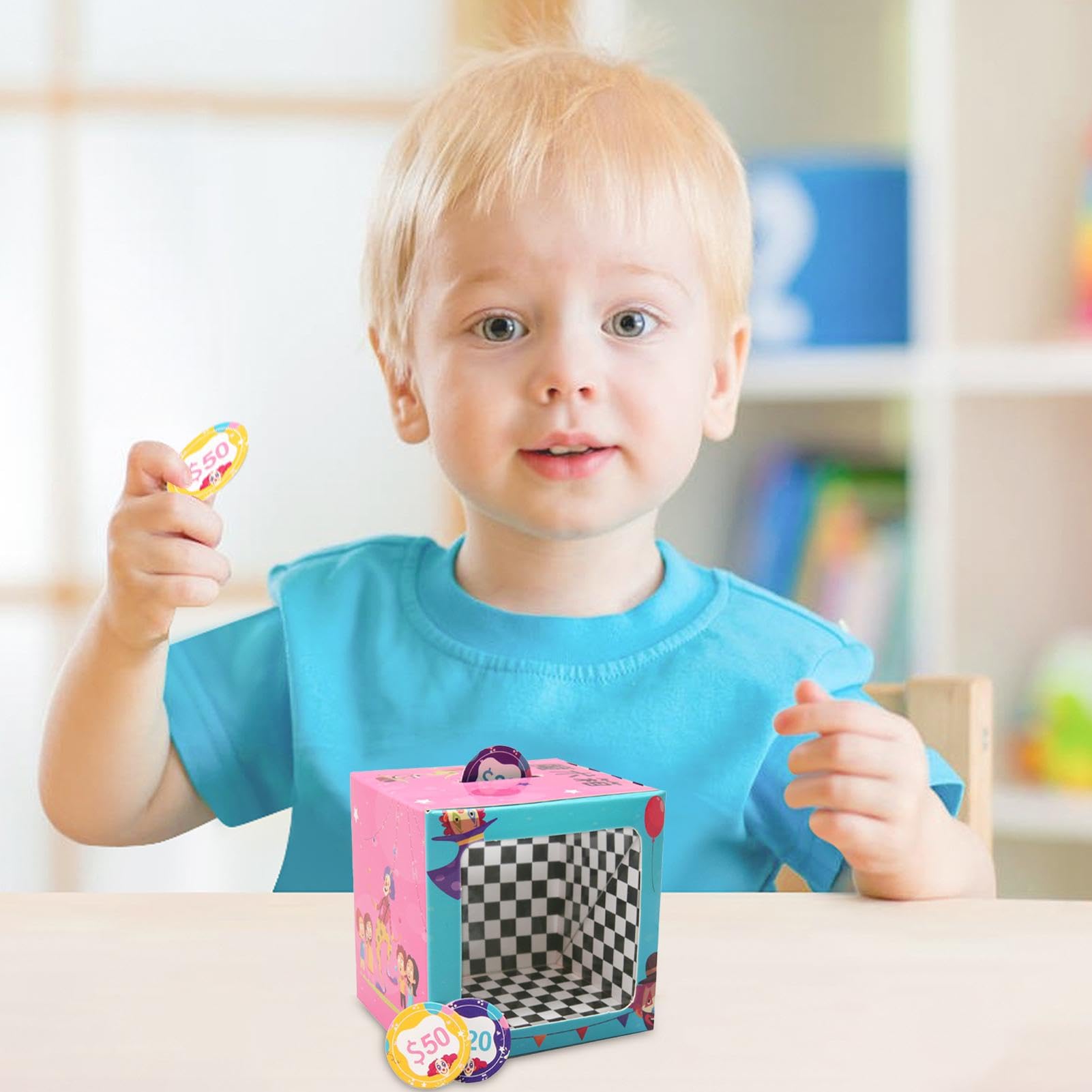 Amazon.co.jp: 子供向け手品、魔法の貯金箱, インタラクティブな貯金箱