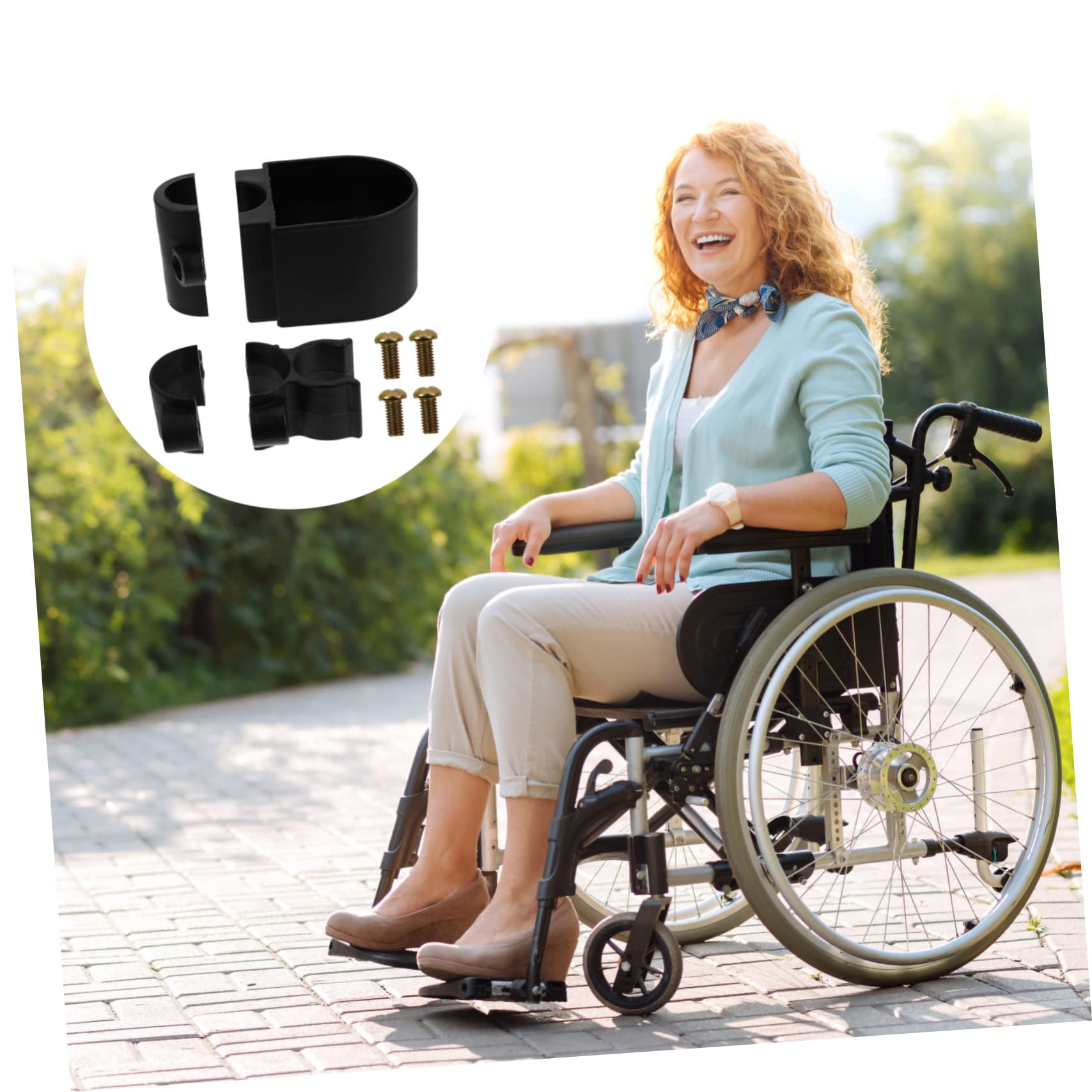 Housoutil 3sets Porta Per Deambulatore e Sedia Rotelle Di Accessori Resistente e Facile Da Installare Adatto Bastoni Di Diverse Forme e Materiale Di Alta Qualità e Macchia