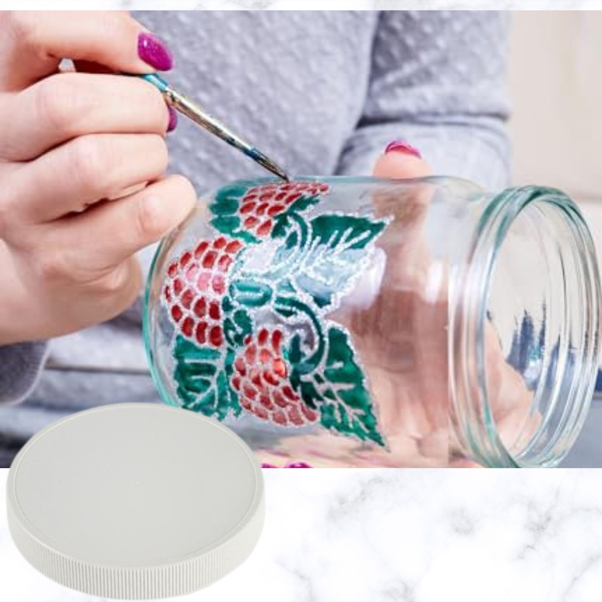 Mason Jars - Tarros De Vidrio De Boca Regular De 8 Onzas Con Tapa Y Bandas De Sellado Recipiente Hermetico Para Encurtidos Enlatados Velas