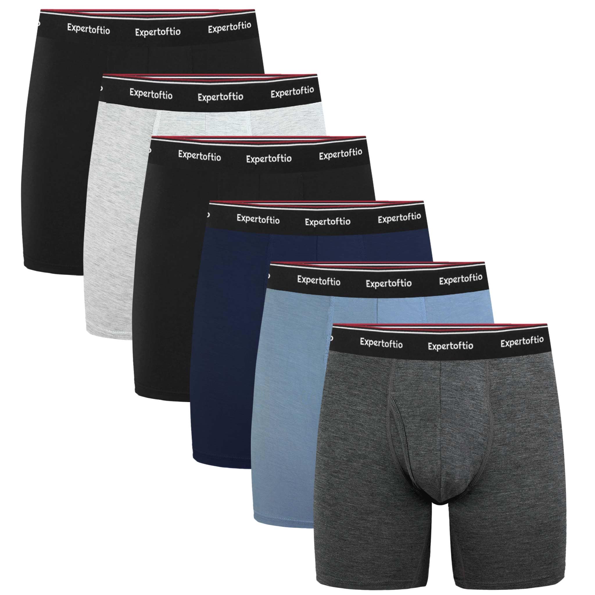 Men's Underwear Viscose from Bamboo Mens Boxer Briefs 6 Inch