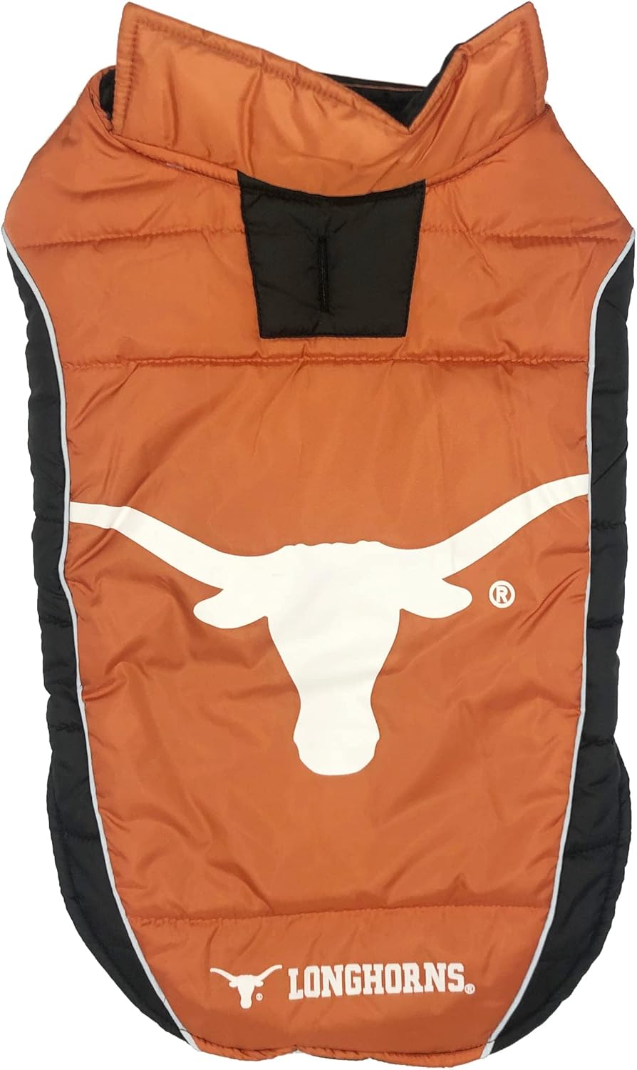 Pets First Collegiate Texas Longhorns Puffer Vest for Dogs