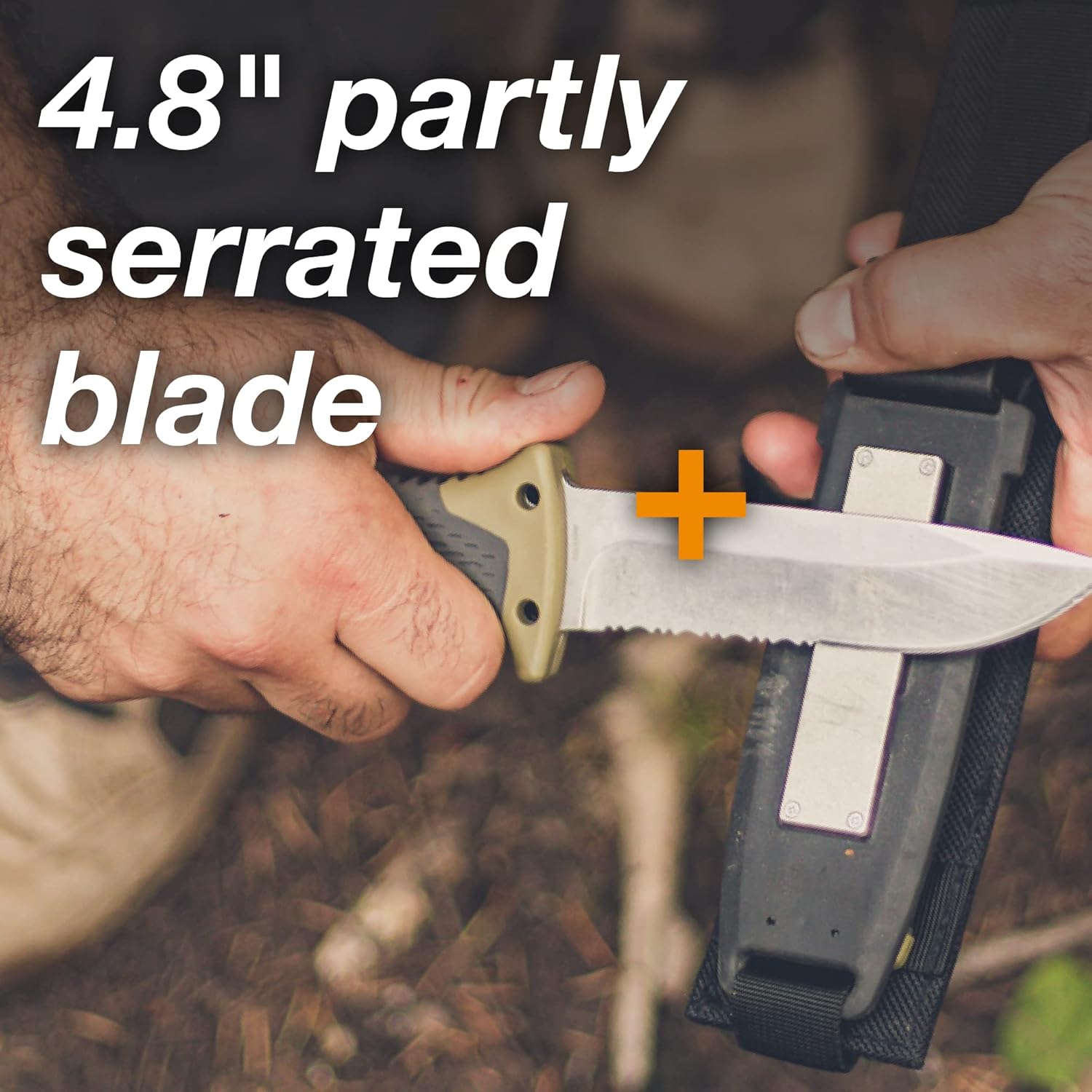 Gerber Gear Ultimate Knife, Tactical Knife with Fire Starter, Sharpener, and Knife Sheath, 4.75” Blade (31-003941) : Everything Else