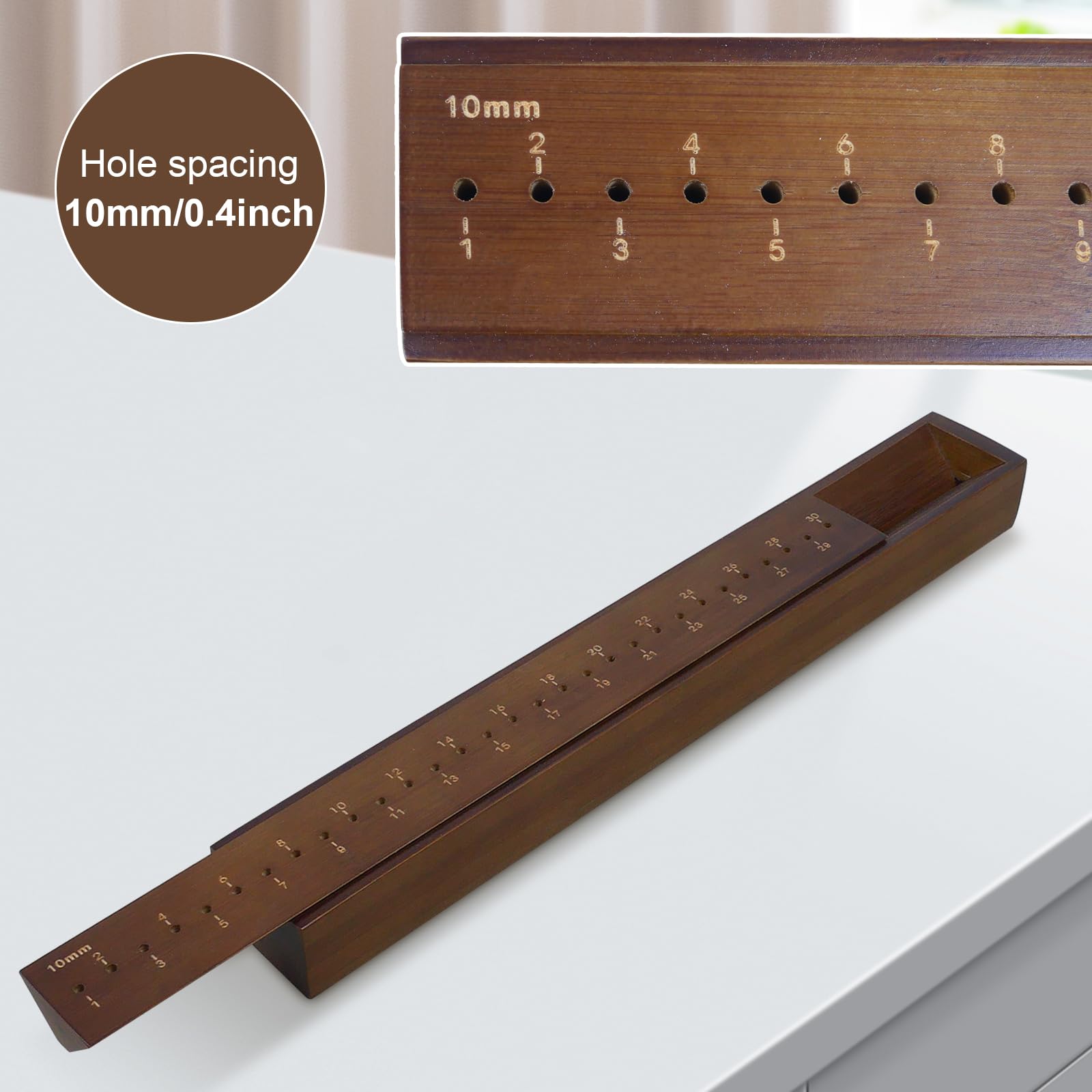 Culla per rilegatura in legno da 32 cm con punteruolo, strumenti di punzonatura firma per fai da te, rilegatura di libri e accessori da cucito, culla da taglio in legno per legare libri, con