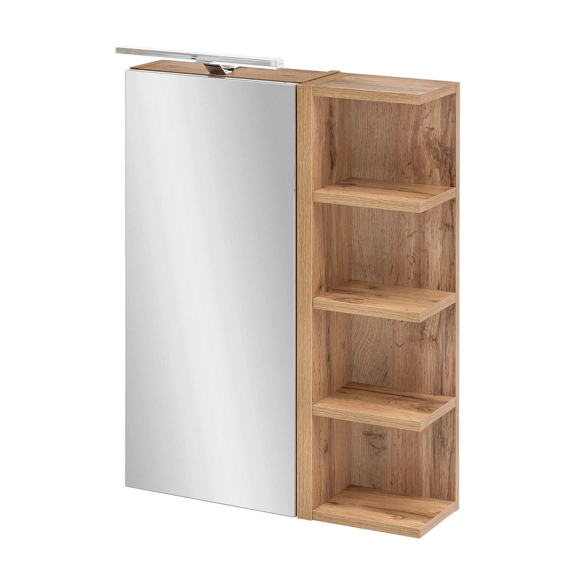 BODENMEISTER 50cm Wood Composite Bathroom Mirror - Brown