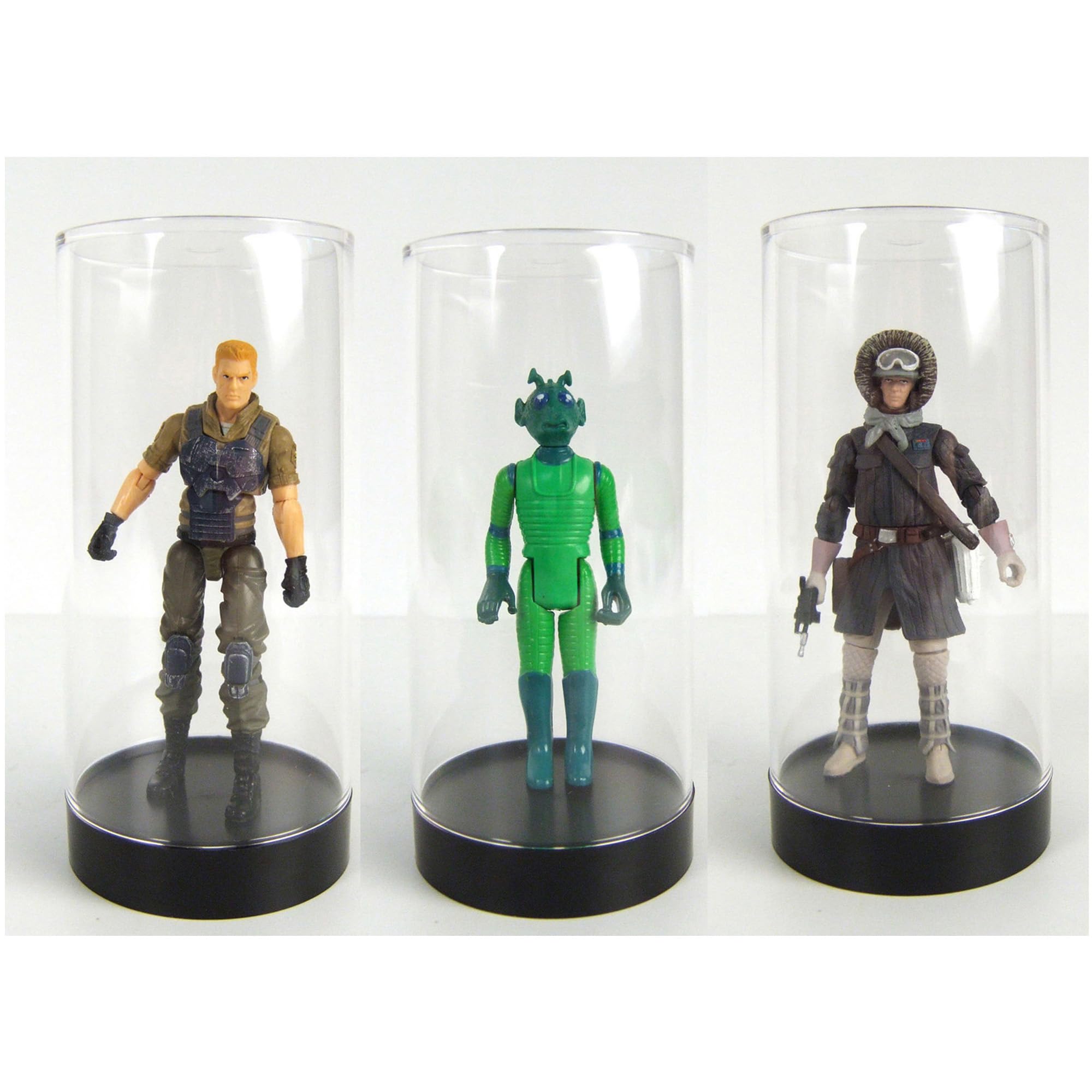 Protech CC-5 Round Storage / Display Acrylic Action Figure Display Case with Black Base, 2.25
