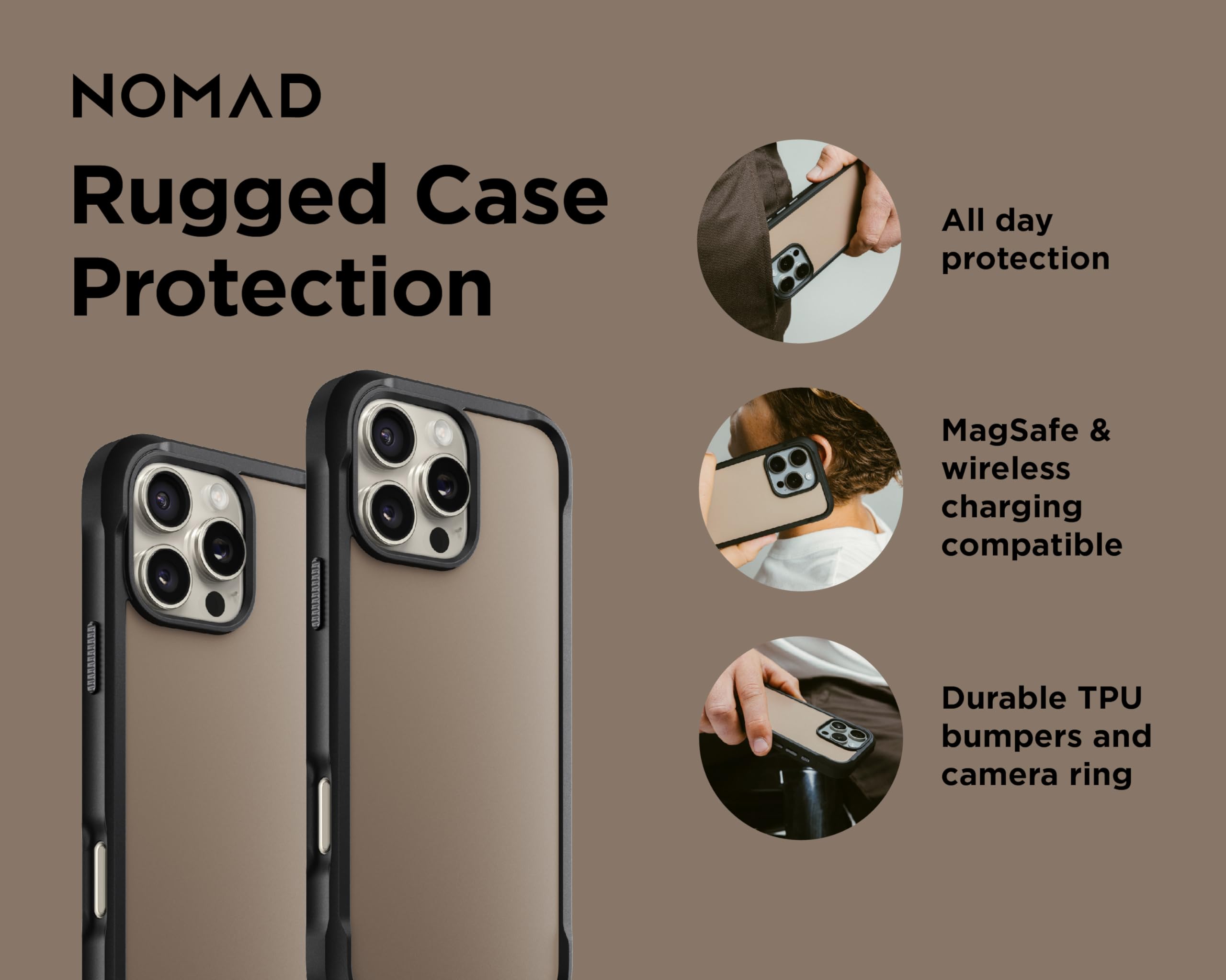NOMAD iPhoneケース16pro Rugged Case - iPhone 16 Pro Max | Forest | NOMAD®