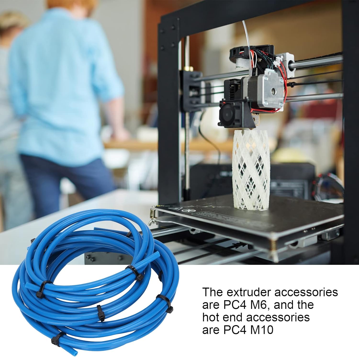 review 4 pcs PTFE Tube 1 Meter with Pneumatic Connector PC4 M6 M10 for 1.75 mm PLA ABS 3D Printer, 3D Printer Accessories Tools Parts Kits Practical Printing Supplies