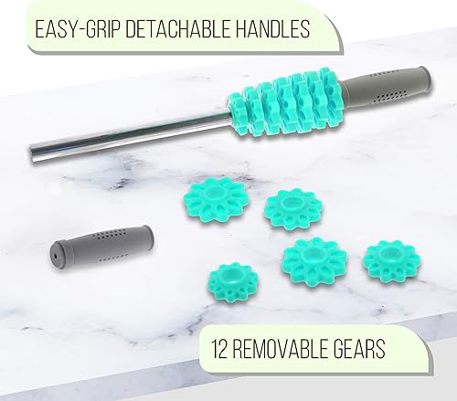 Vista 5 de Nicole Miller - Rodillo muscular, 16.5 pulgadas, masaje corporal en la parte trasera de la pierna, rodillo muscular para aliviar el dolor muscular