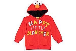 Adorable Elmo Baby Zip Up Hoodie for Toddlers
