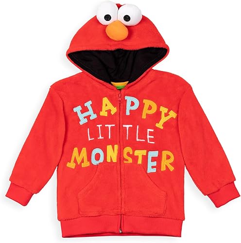 Sesame Street Sudadera con capucha con cremallera para bebés y niños pequeños de Cookie Monster