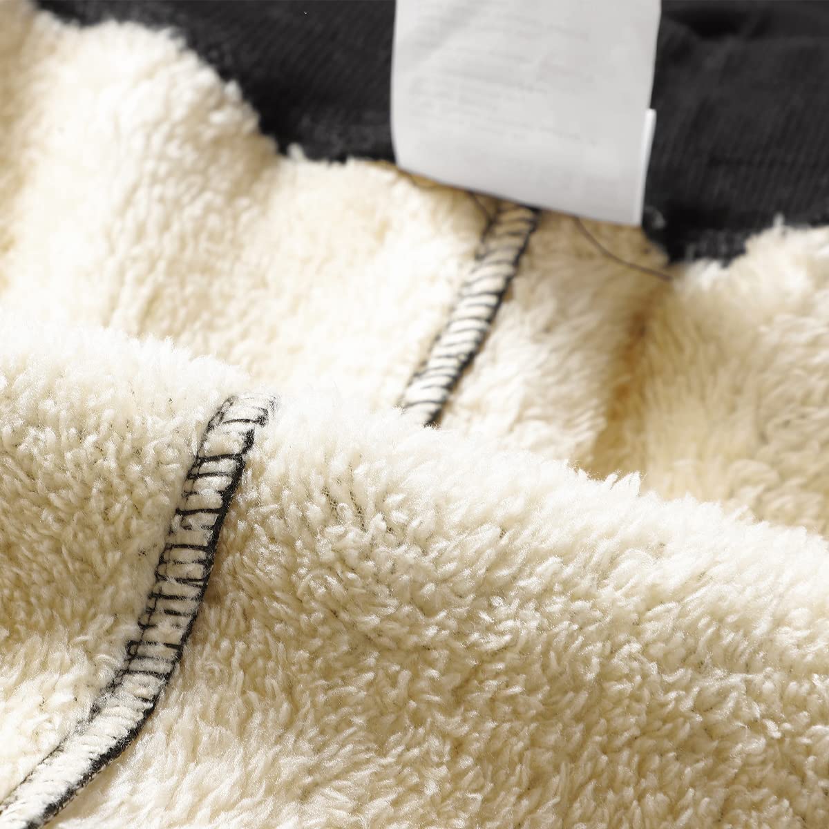 ZOXOZ Jogginghose Herren Baumwolle Sherpa Gefüttert Warme Winter Fleece Traininghose Sporthose