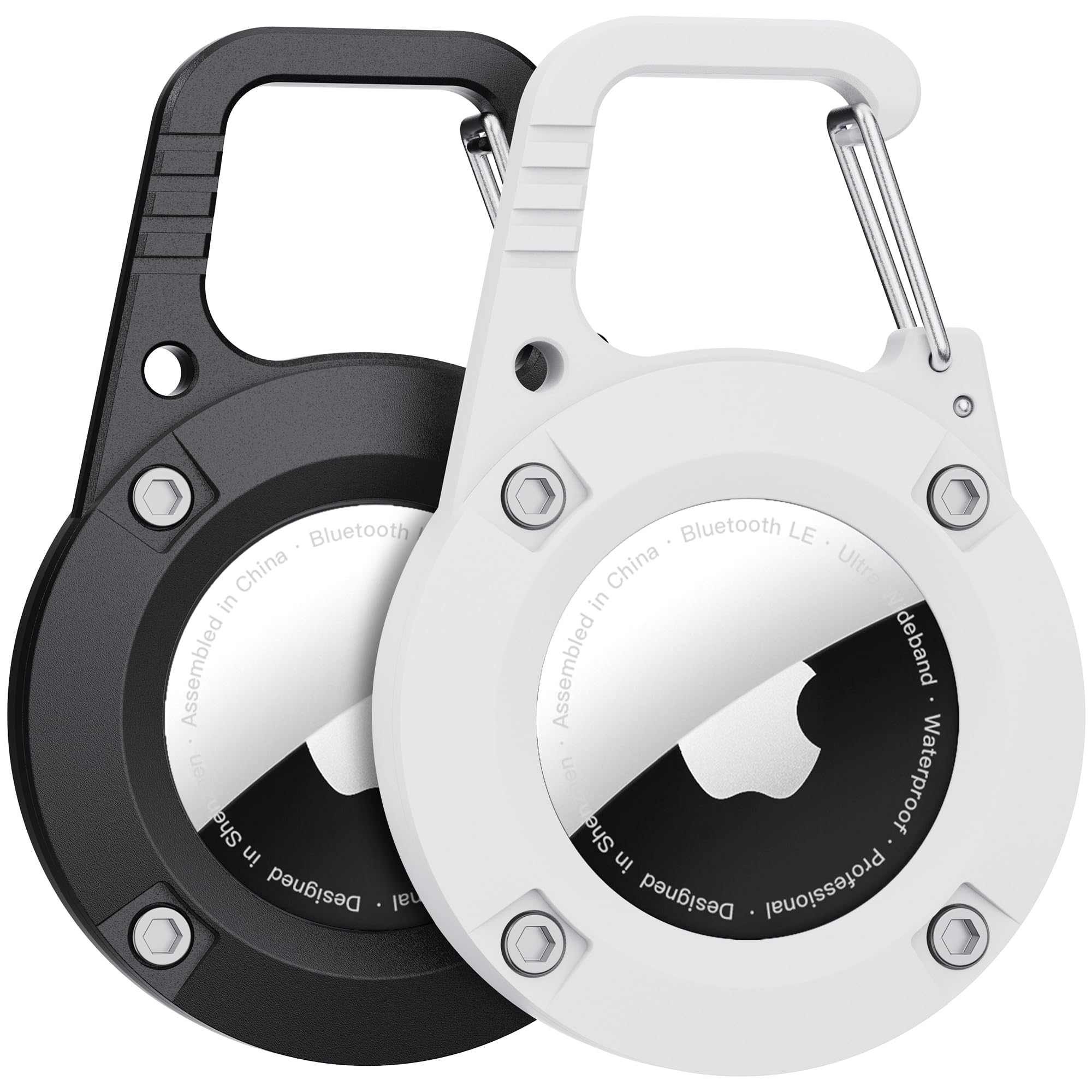 for AirTag Holder 2 Pack(1st & 2nd Generation),Ultra-Durable Apple AirTag Keychain Case with Carabiner,Waterproof AirTag Holder for Luggage,Keys,