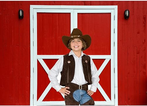 Miniatura 5 de Telón de fondo de vaquero occidental de 7 x 5 pies, tablón de madera roja, telón de fondo rústico para puerta de granero, para baby shower, niños,