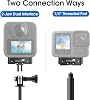 Soporte de liberación rápida magnético para GoPro Hero 13, para Go Pro Max 2 Lit Hero, soporte de aluminio con pestillo con tornillo de 1/4" e interfaz de doble garra, accesorios de montaje metálicos con 2 formas de conexión, base adaptadora 5